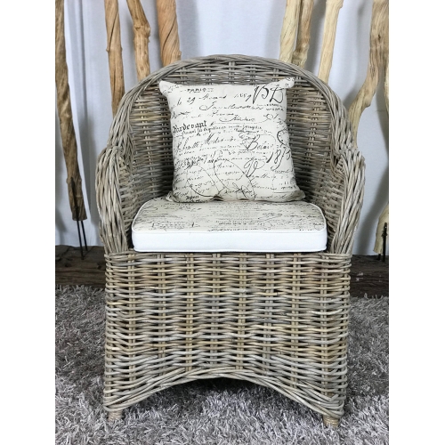 Fauteuil Lio Rotin taupe