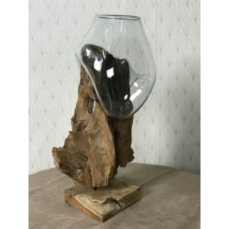 Aquarium ou vase bois flotté S — autre vue