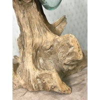 Aquarium ou vase bois floté S