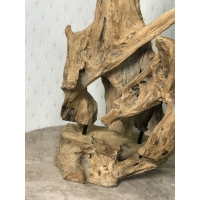 Aquarium ou vase bois floté S