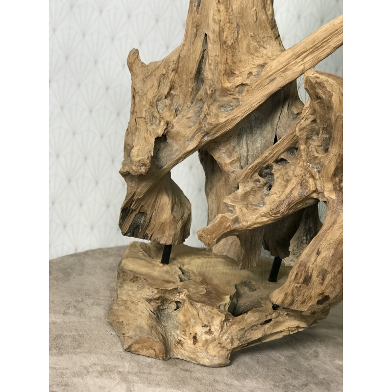 Aquarium ou vase bois floté S