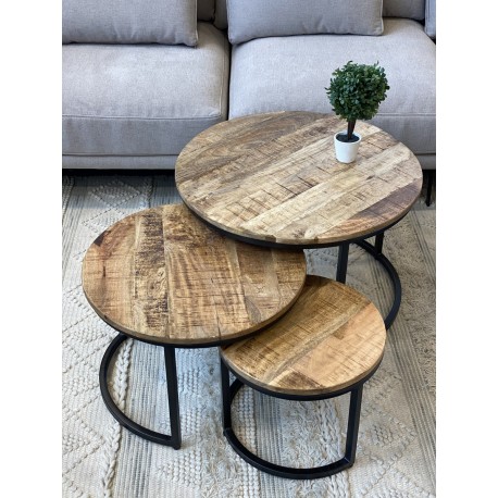 Set de 3 Tables Gigognes Industriel — autre vue