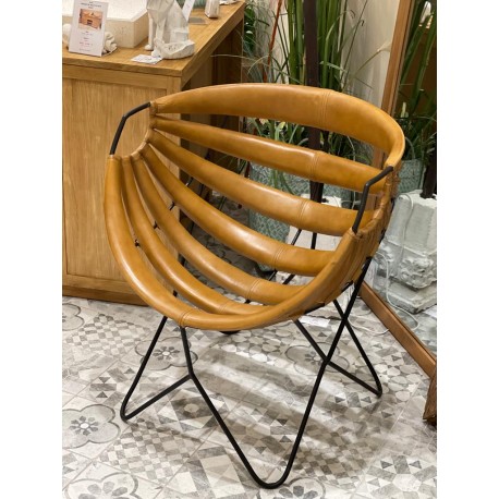 Fauteuil Baseball cuir — autre vue