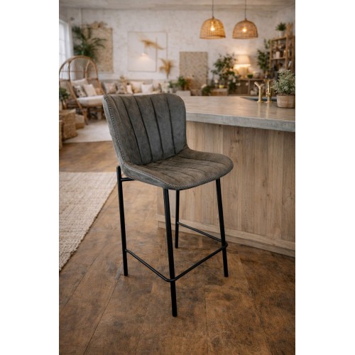 Chaise de Bar Manhattan Grise