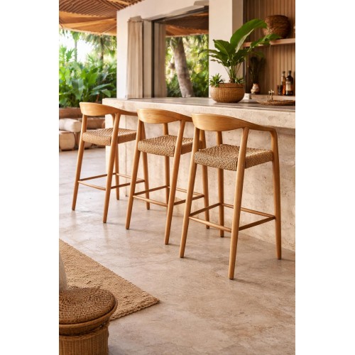 Chaise de bar Padang - Naturel