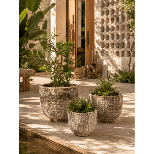 Cache-pot Blanc Antique