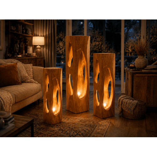 Lampe Block Suar Wood