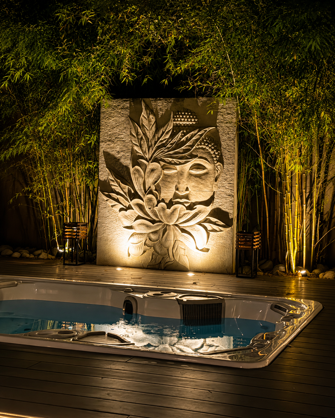 Réalisation en pierre sculptée de Bali