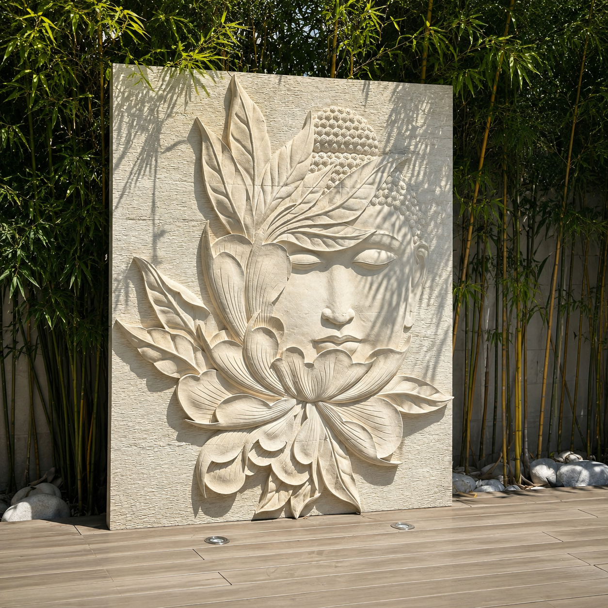 Décor intérieur en pierre de Bali